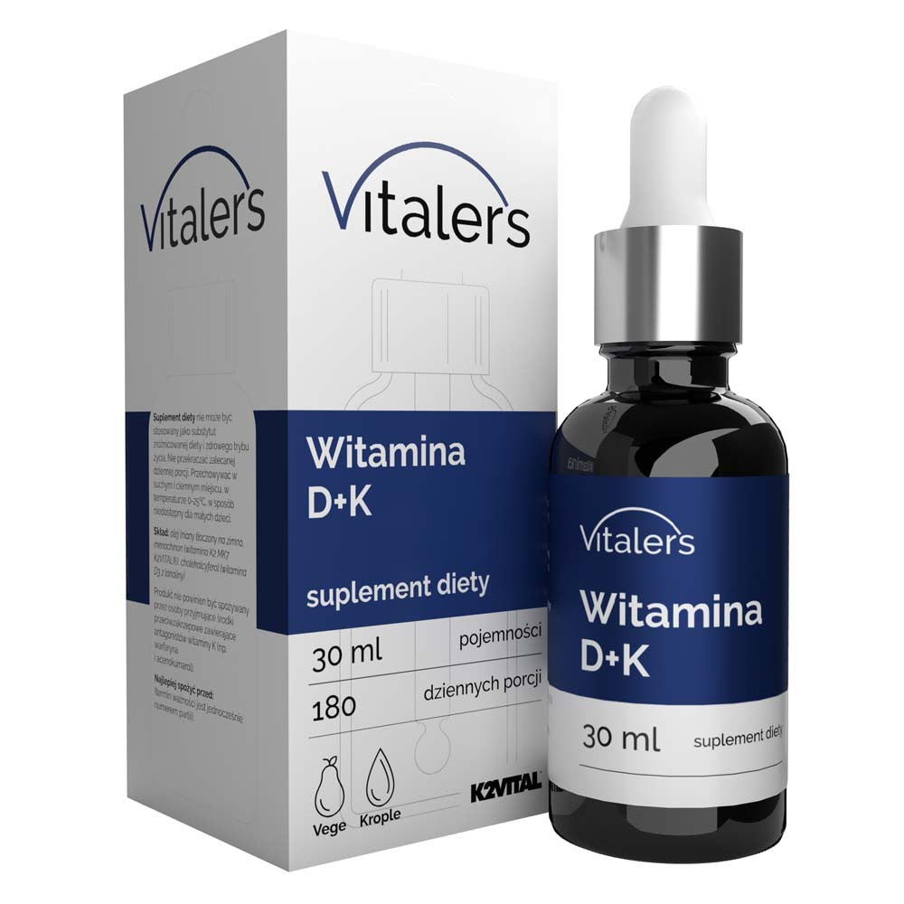 Vitaler's Vitamin D3 2000 IU K2-MK7 75 mcg, kapky - 30 ml