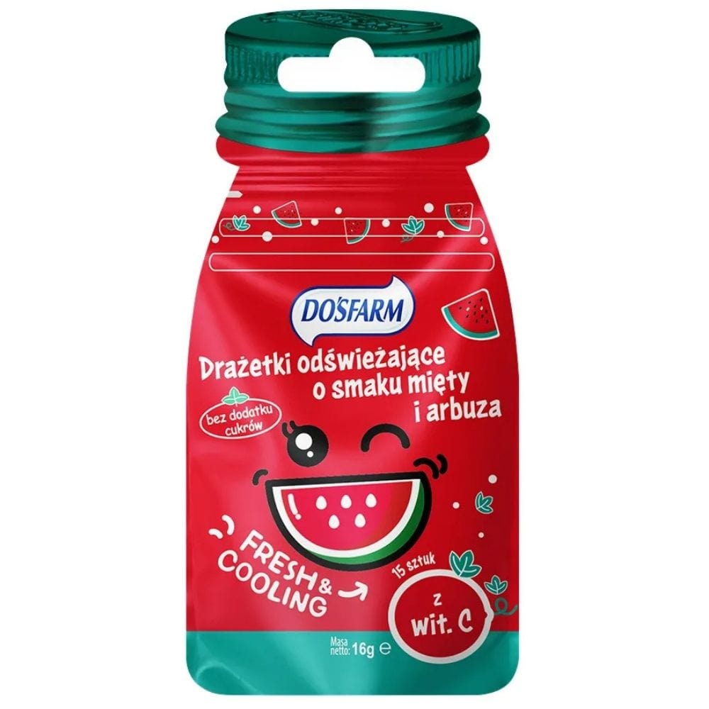 Dosfarm Refreshing Dragees with Vitamin C, Mint and Watermelon - 16 g