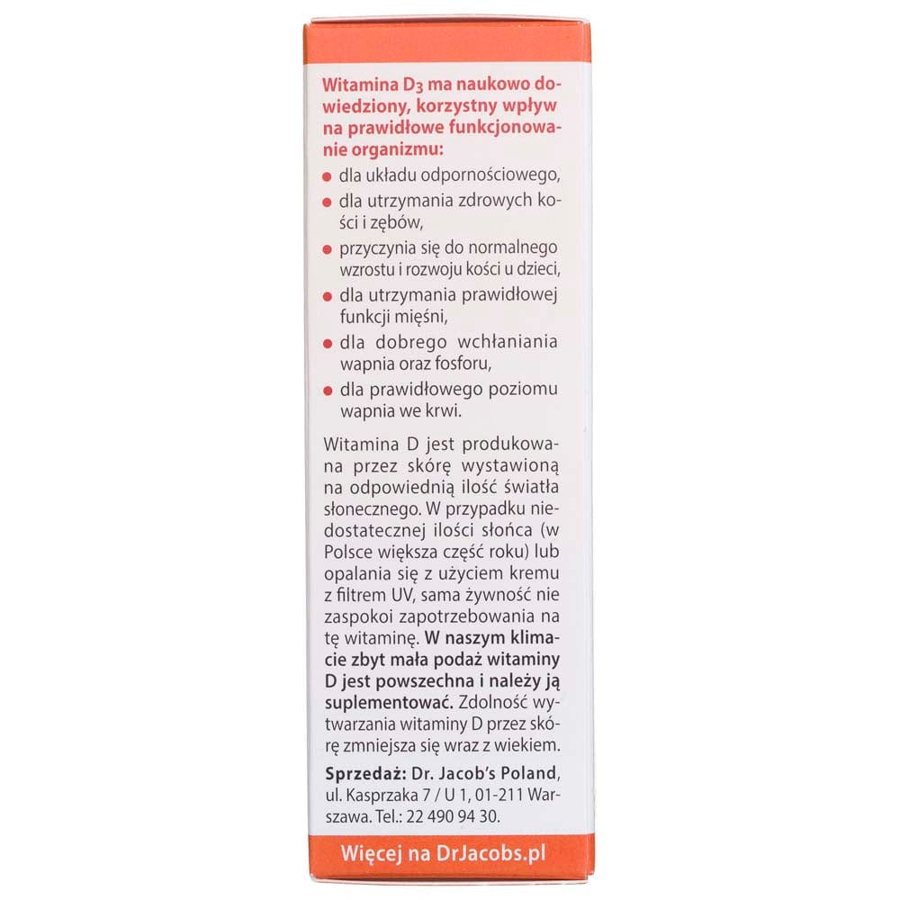 Dr. Jacob's Vitamin D3 FORTE, drops - 20 ml