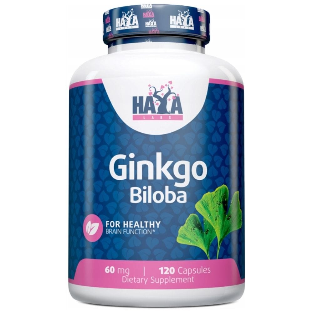 Haya Labs Ginkgo Biloba 60 mg - 120 Capsules