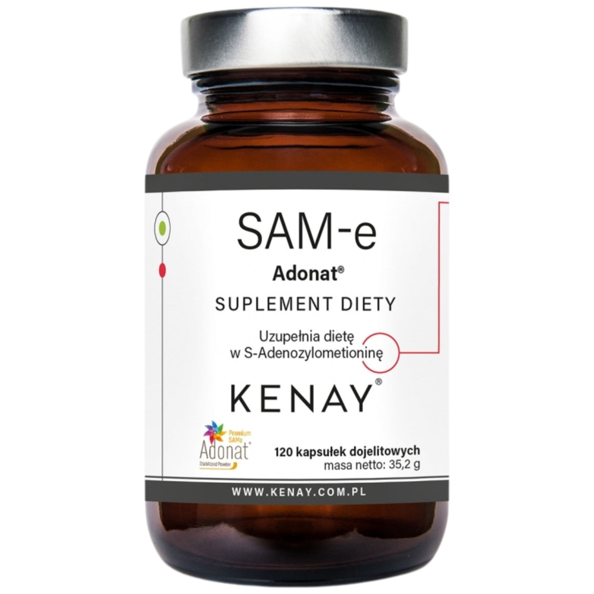 Kenay SAM-e S-Adenosyl-L-Methionine - 120 Capsules