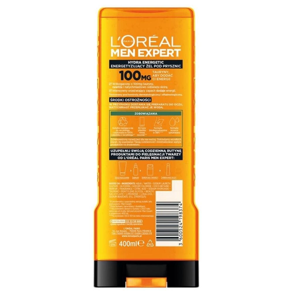 L'Oréal Paris Men Expert Hydra Energetic XXL 3in1 Shower Gel - 400 ml