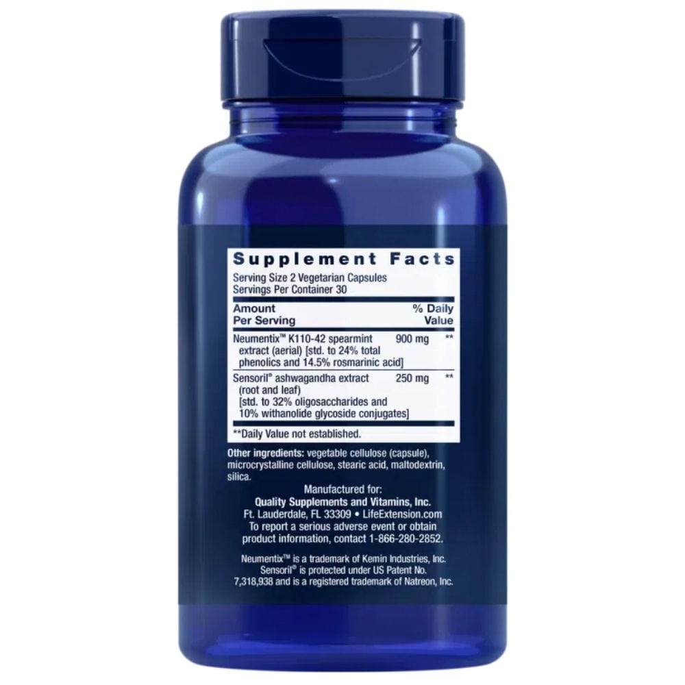 Life Extension Ashwagandha Plus Calm & Focus - 60 capsules