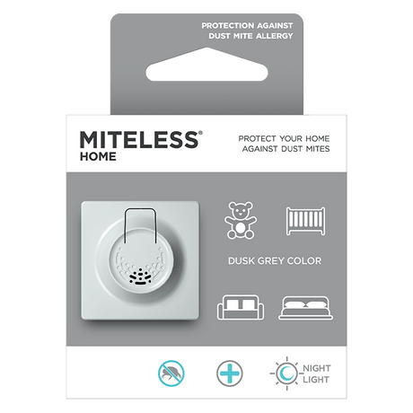 Miteless Home Ultrasonic Mite Protection for Your Home - Grey