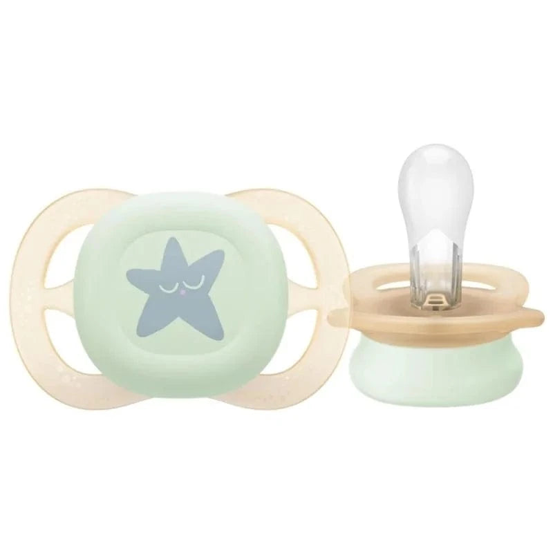 Philips Avent Ultra Start Night, Glow-in-The-Dark Pacifier, 0-2 Months - 2 Pieces