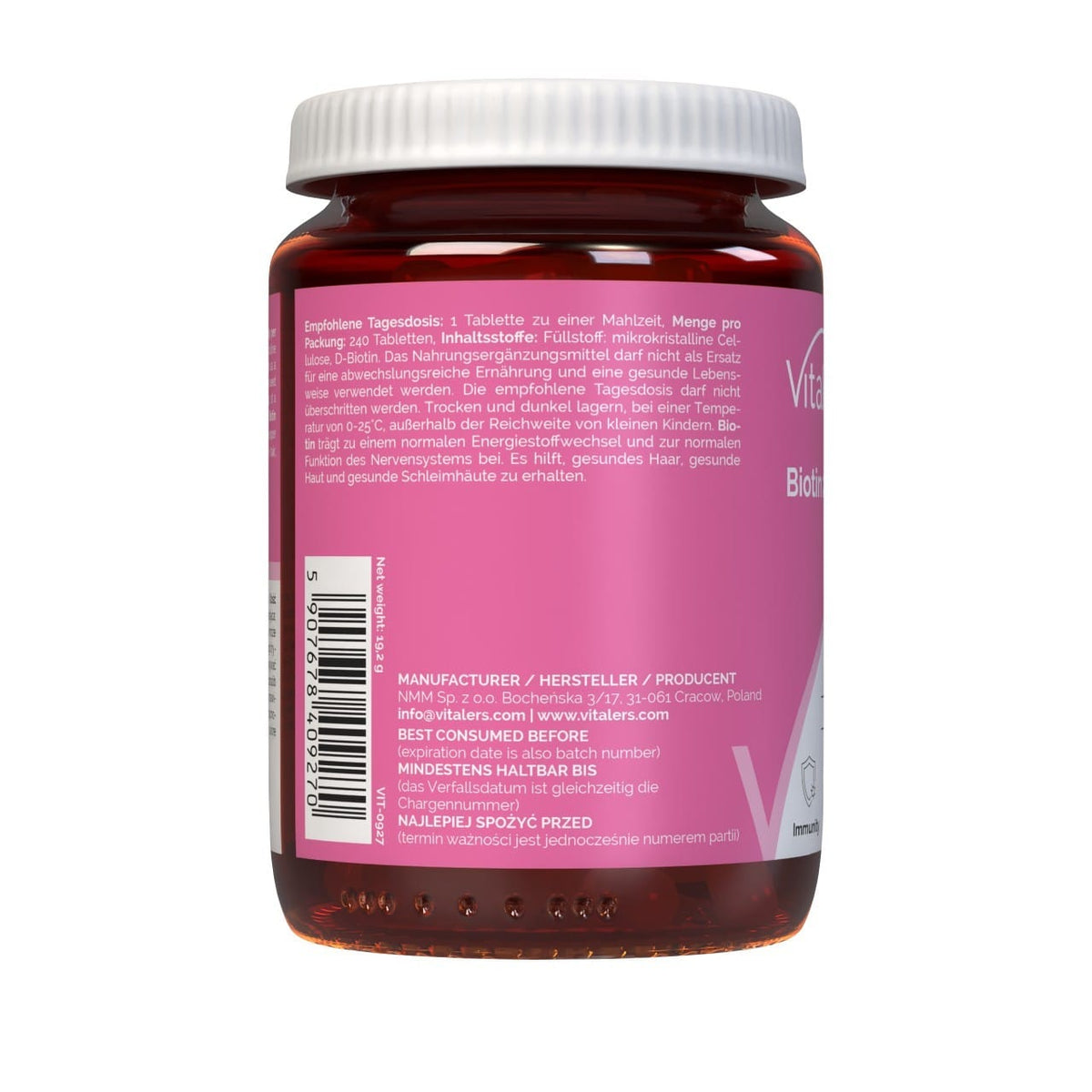 Vitaler's Biotin 2500 mcg - 240 Tablets