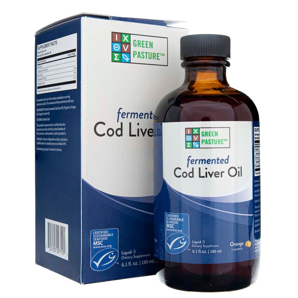 Green Pasture Fermented Cod Liver Oil, Orange - 176 ml
