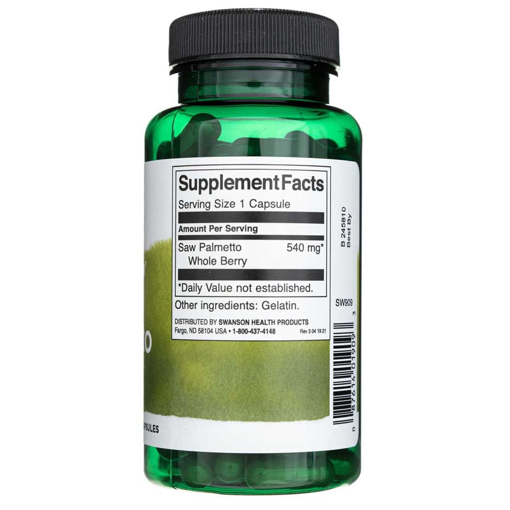 Swanson Full Spectrum Saw Palmetto 540 mg - 100 Capsules