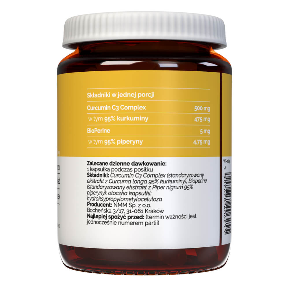 Vitaler's Curcumin + Piperine - 60 Capsules