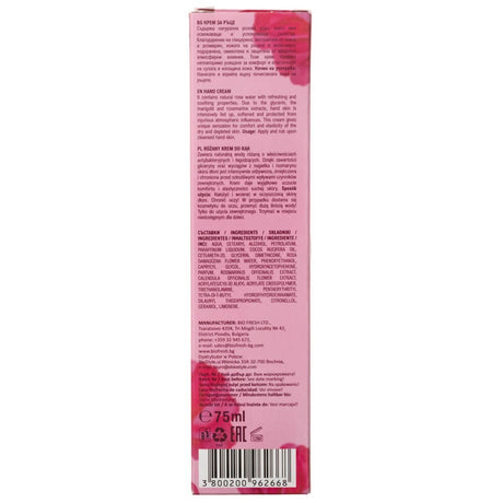 Rose of Bulgaria Krém na ruce s přírodní růžovou vodou - 75 ml