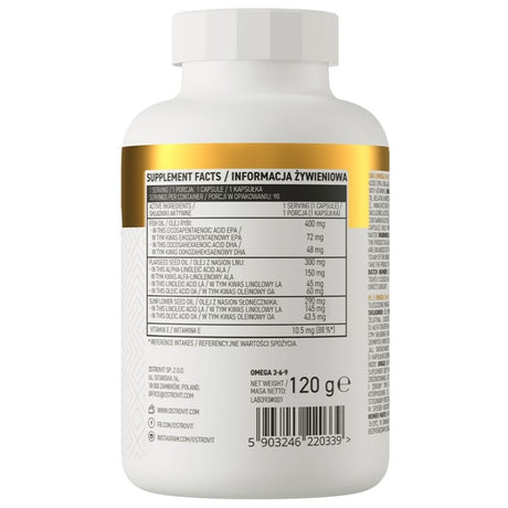 OstroVit Omega 3-6-9 - 90 Capsules