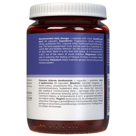 Vitaler's Hořčík 100 mg + draslík 150 mg + vitamin B6 6 mg - 60 kapslí