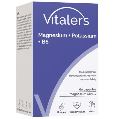 Vitaler's Hořčík 100 mg + draslík 150 mg + vitamin B6 6 mg - 60 kapslí
