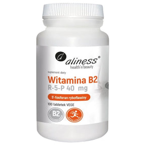 Aliness Vitamin B2 R-5-P (Riboflavin) 40 mg - 100 Tablets