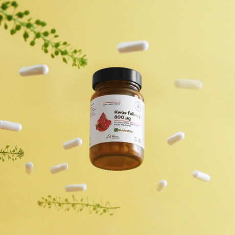 Aura Herbals Folic Acid 800 mcg, Quatrefolic® - 60 Capsules