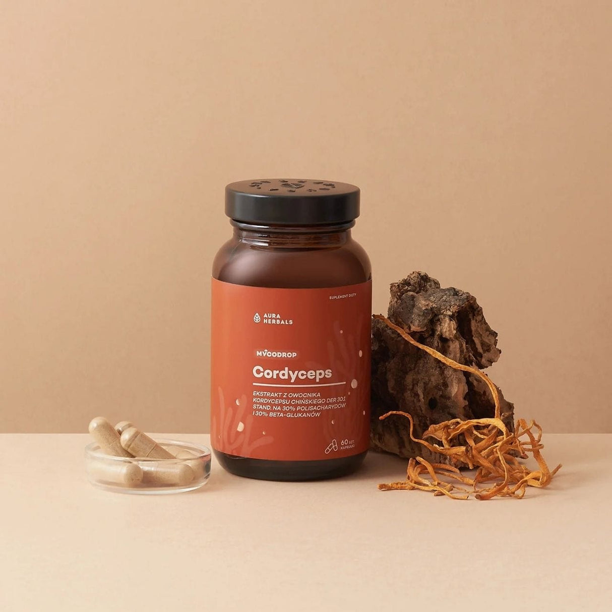 Aura Herbals Mycodrop Cordyceps 30:1 – 60 Capsules