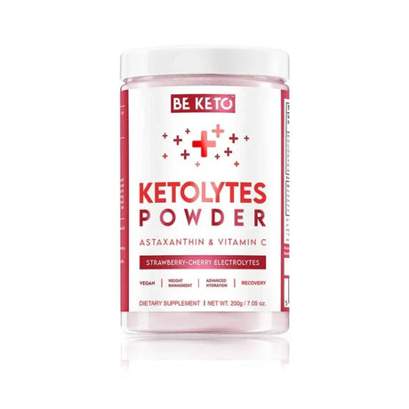 BeKeto Ketolytes Electrolytes, Cherry Strawberry - 200 g