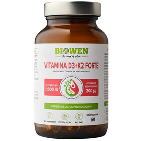 Biowen Vitamin D3+K2 Forte 12000 - 60 Capsules