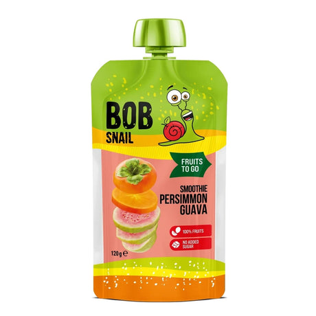 Bob Snail Smoothie Persimmon & Guava Sugar Free - 120 g