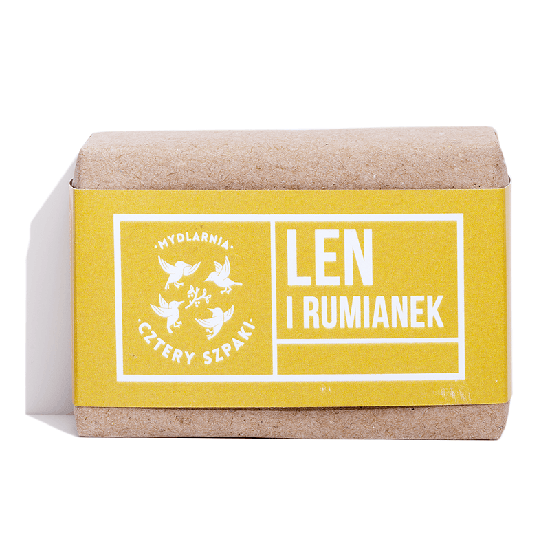 Cztery Szpaki Natural Flax and Chamomile Soap - 110 g