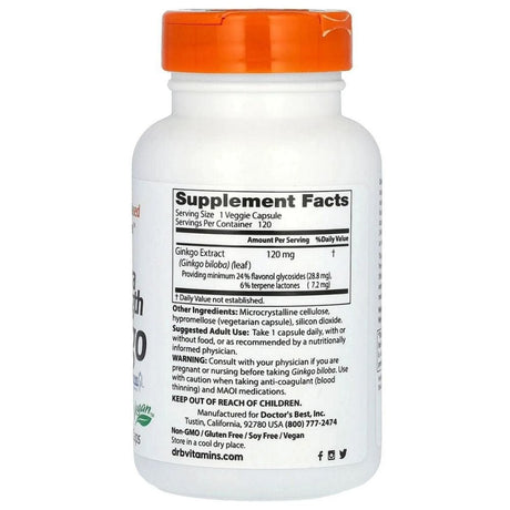 Doctor's Best Extra Strengh Ginkgo 120 mg - 120 Capsules