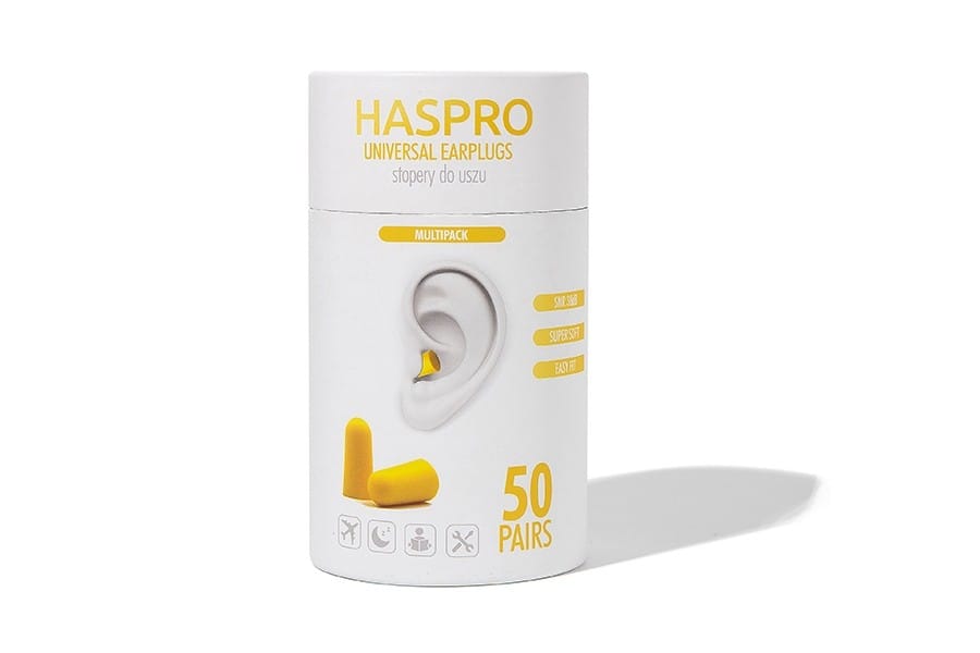 Haspro Tube50 Earplugs Yellow - 50 pairs
