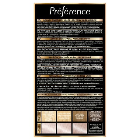 L'Oréal Paris Preference Hair Colour Z2 10.21 Stockholm, Very Light Pearl Blonde