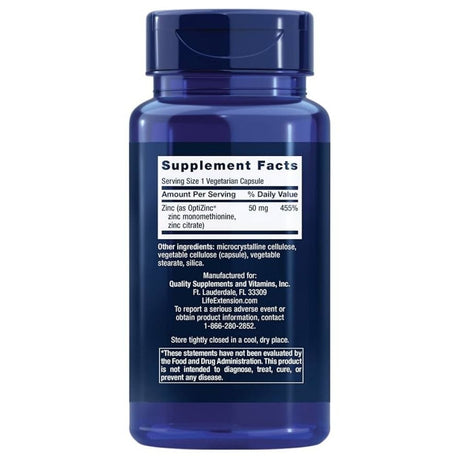 Life Extension Zinc 50 mg - 90 Capsules