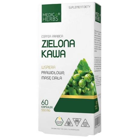 Medica Herbs Green Coffee 550 mg - 60 Capsules