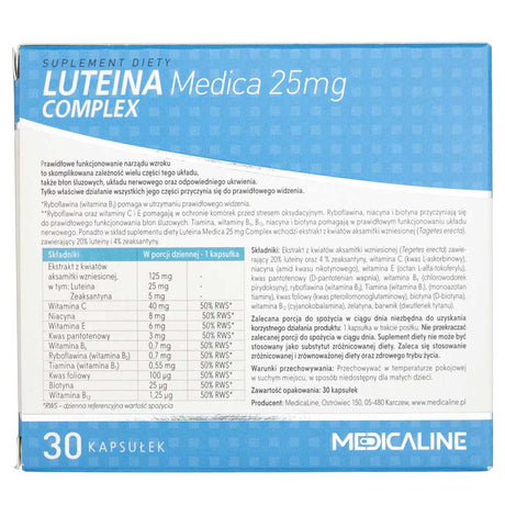 Medica Lutein Complex 25 mg - 30 Capsules