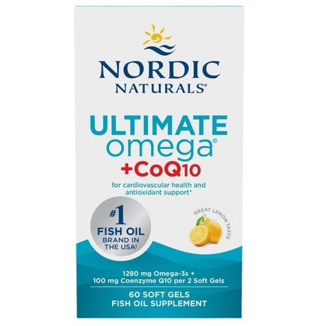 Nordic Naturals Ultimate Omega + CoQ10, Lemon - 120 Capsules