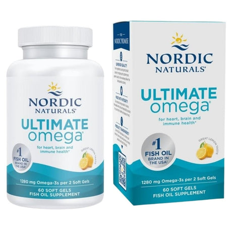 Nordic Naturals Ultimate Omega, lemon flavour - 60 Softgels