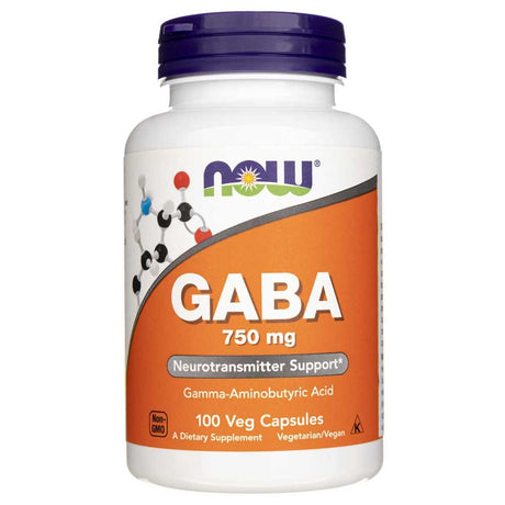 Now Foods GABA 750 mg - 100 Veg Capsules