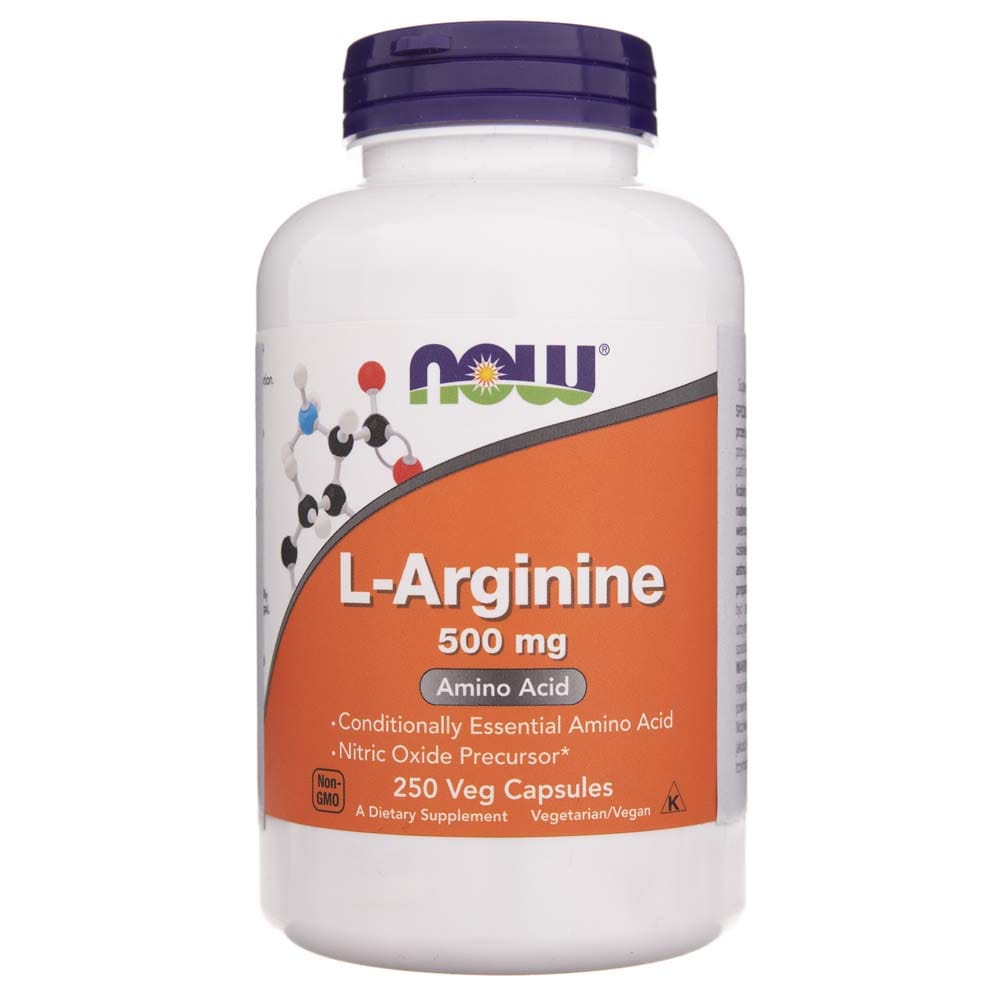 Now Foods L-Arginine 500 mg - 250 Veg Capsules