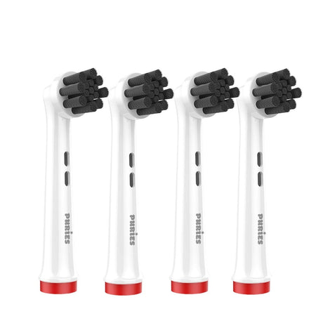 Puries Carbon Electric Toothbrush Heads for Oral-B - 4 Pieces