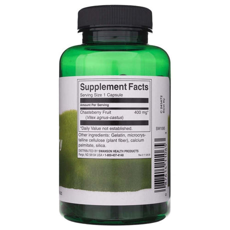 Swanson Chasteberry Fruit 400 mg – 120 Capsules