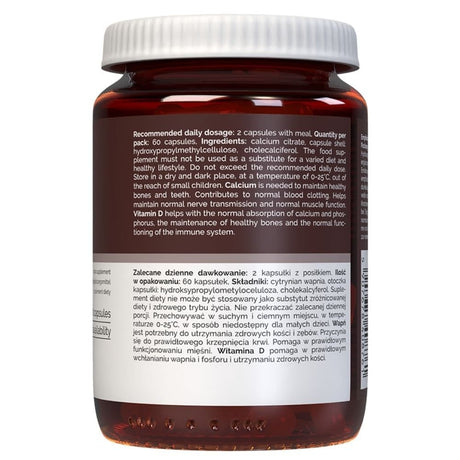 Vitaler's Calcium Citrate 1200 mg + Vitamin D3 2000 IU - 60 Capsules