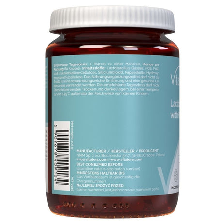 Vitaler's Lactobacillus Gasseri with FOS (Probiotic) - 60 Capsules