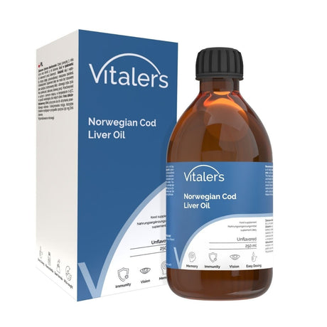Vitaler's Omega-3 Norwegian Cod Liver Oil 1250 mg, Unscented - 250 ml