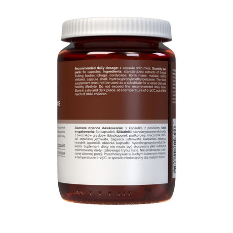 Vitaler's Vital Mushrooms, 6 Mushroom Extracts - 60 Capsules