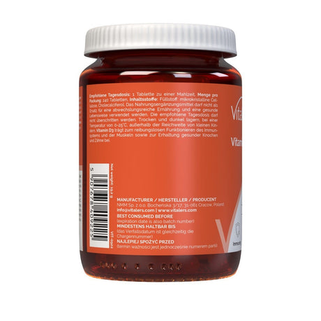 Vitaler's Vitamin D3 4000 IU - 240 Tablets