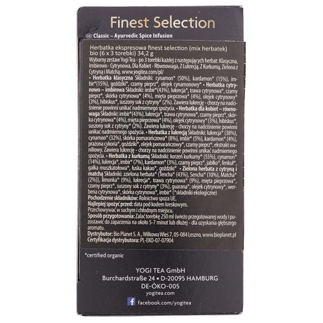 Yogi Tea Finest Selection Mix - 18 sachets