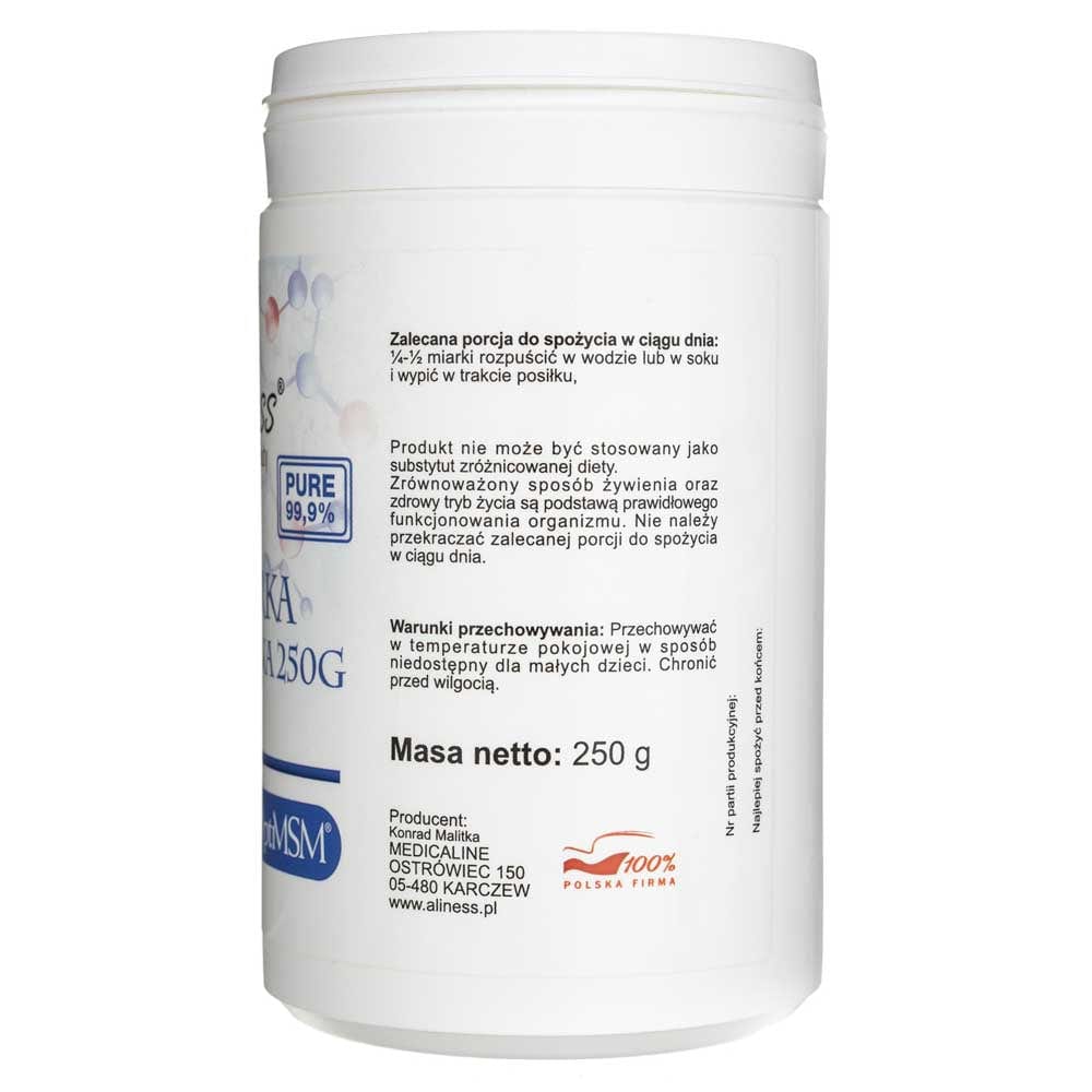 Aliness MSM Organic Sulfur powder - 250 g