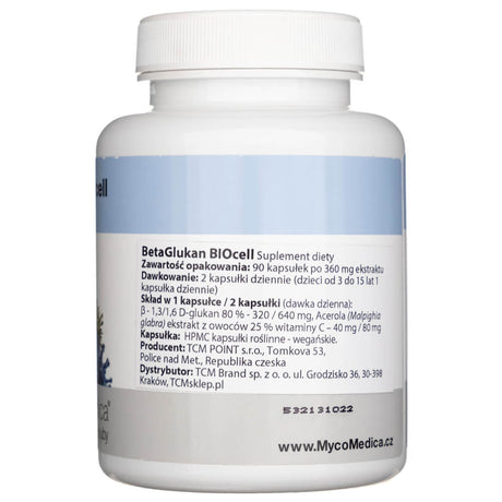 MycoMedica BetaGlucan in optimal concentration - 90 Capsules