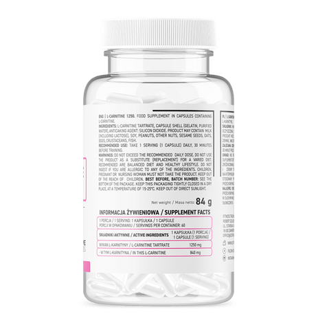 Ostrovit L-Carnitine 1250 - 60 Capsules