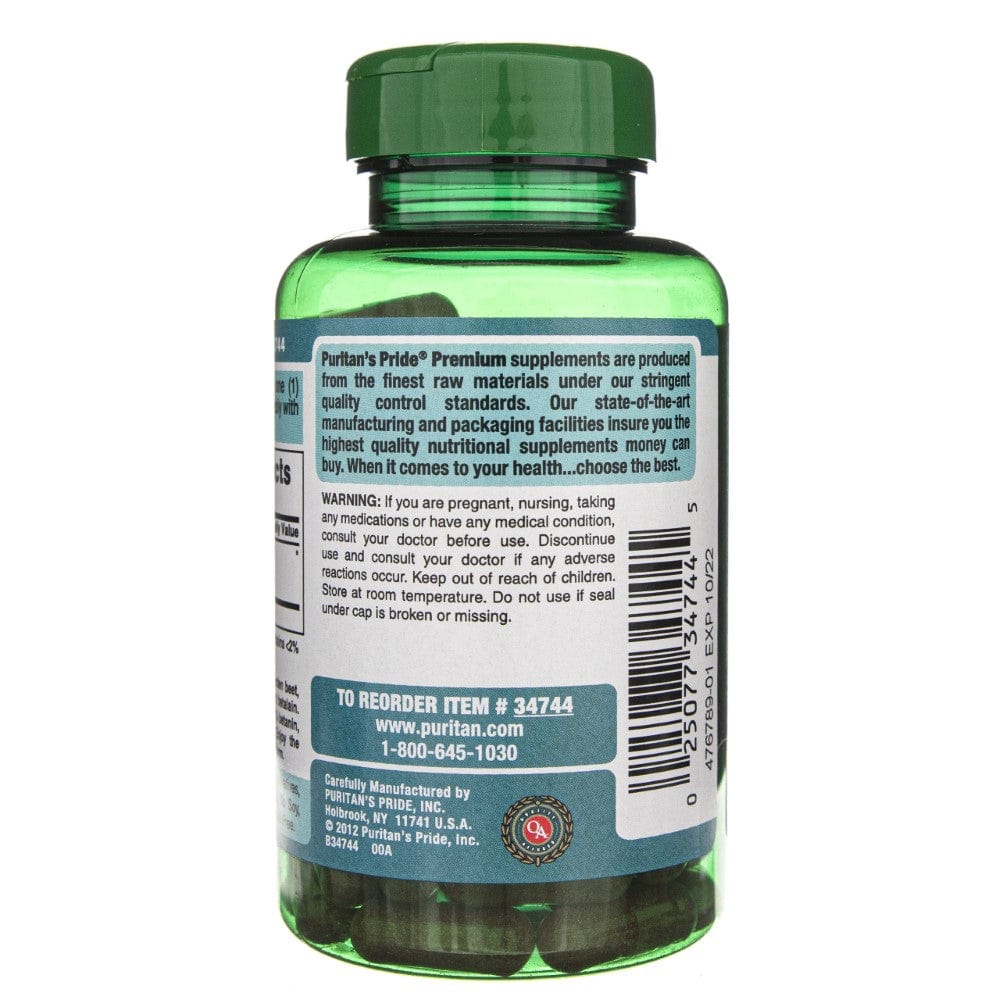 Puritan's Pride Beet Root Extract 500 mg - 90 Capsules