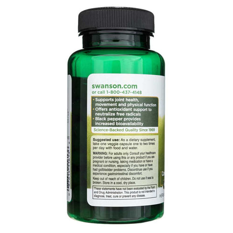 Swanson Turmeric & Black Pepper - 60 Veggie Capsules