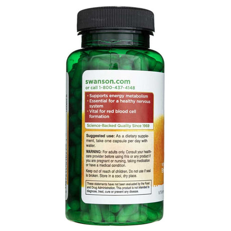 Swanson Vitamin B12 500 mcg - 250 Capsules