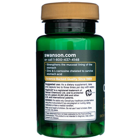 Swanson Zinc Carnosine featuring PepZinGI - 60 Capsules